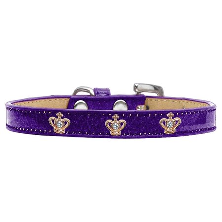 MIRAGE PET PRODUCTS Gold Crown Widget Dog CollarPurple Ice Cream Size 10 633-5 PR10